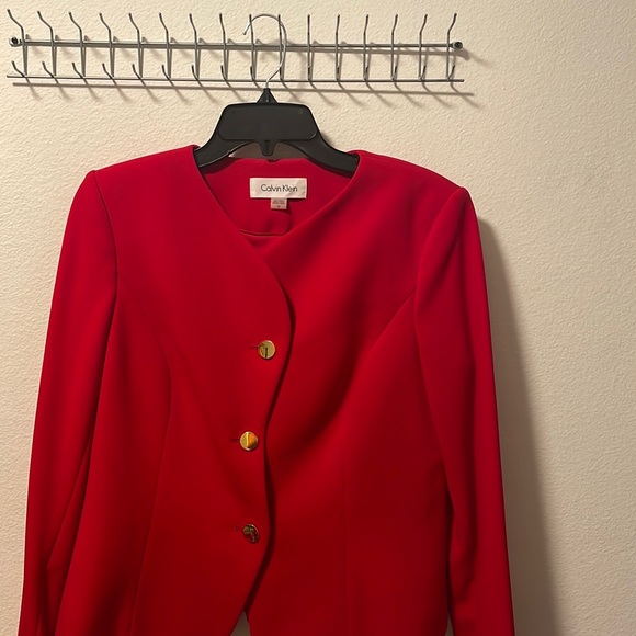 Calvin Klein Jackets & Blazers - EUC Calvin Klein Red Blazer!